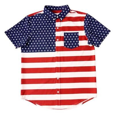 Bermies Men's America Button Down Shirt