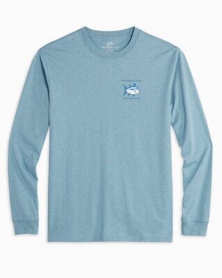 Southern Tide Long Sleeve Men's Heathered Original Skipjack Tee