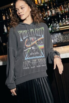 Daydreamer Women's Pink Floyd 1973 Live On Stage Oversized Hoodie