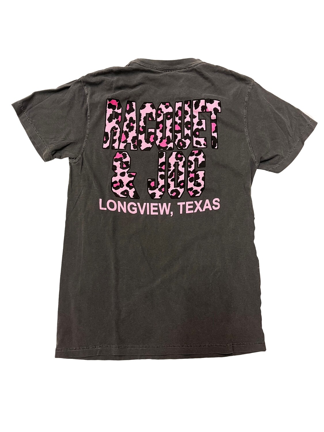 Racquet & Jog Old School Print Pink Leopard Tee
