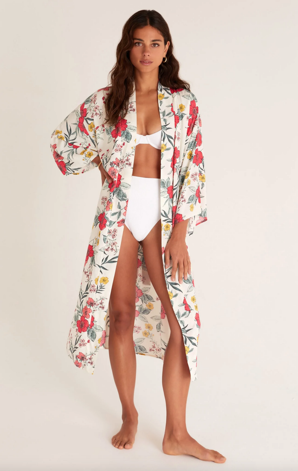 Z Supply Bed To Beach Floral Kimono