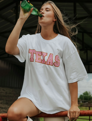 Charlie Southern Texas Pink Summer Tee