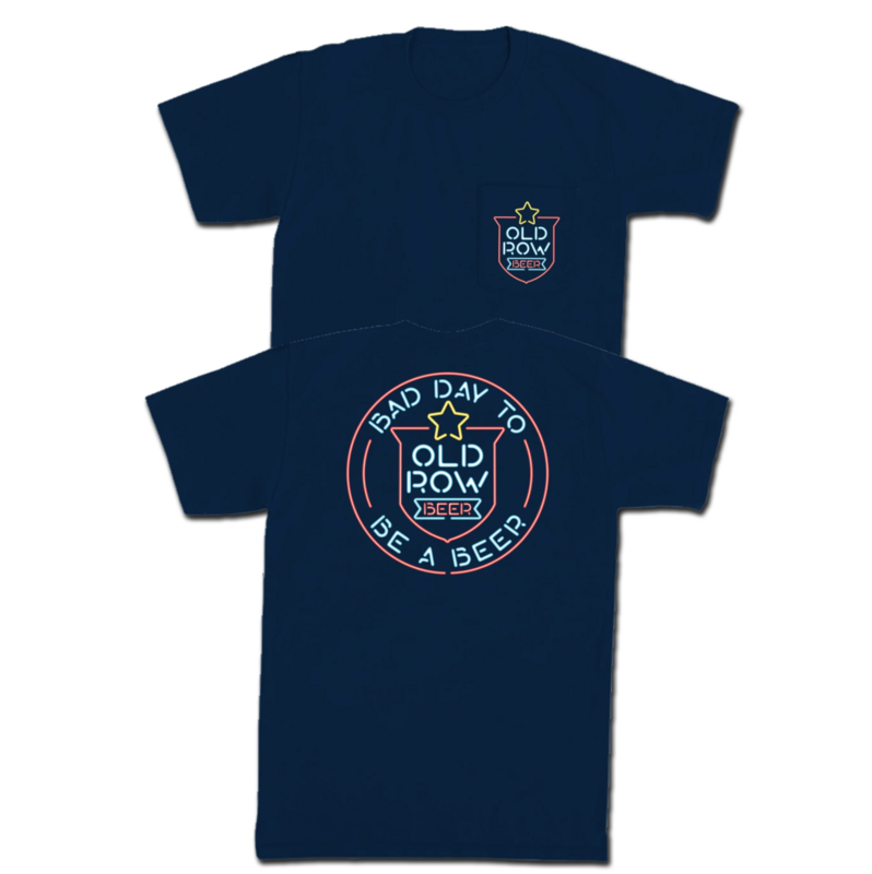 Old Row Bad Day To Be A Beer Neon Pocket Tee