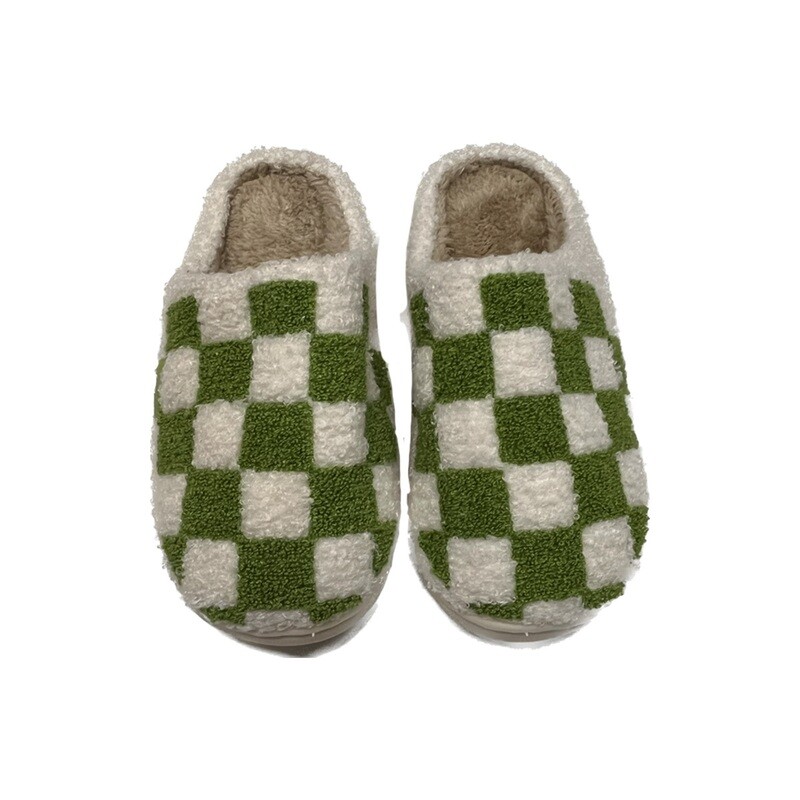 Checkerboard Slipper- Green
