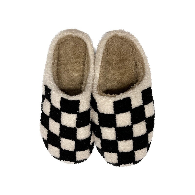 Checkerboard Slipper- Black &amp; White