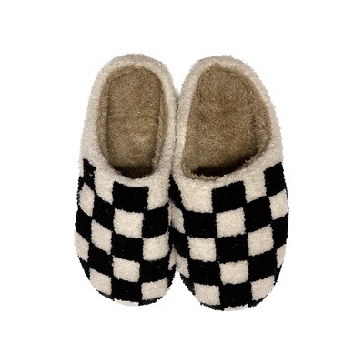 Checkerboard Slipper- Black &amp; White