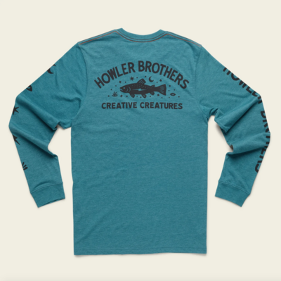Howler Brothers Men's Long Sleeve Creative Creatures Trout Tee