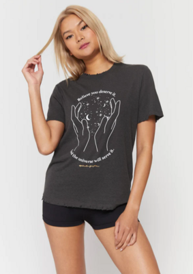 Spiritual Gangster Women's Believe Relaxed Tee Spiritual Gangster Women's Believe Relaxed Tee