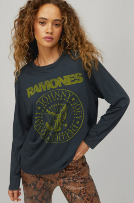 Daydreamer Women's Long Sleeve Ramone Crest Crew Tee