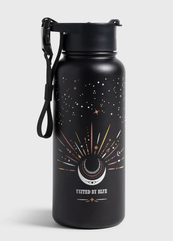 United By Blue Celestial Black 32oz Stainless Steel Bottle