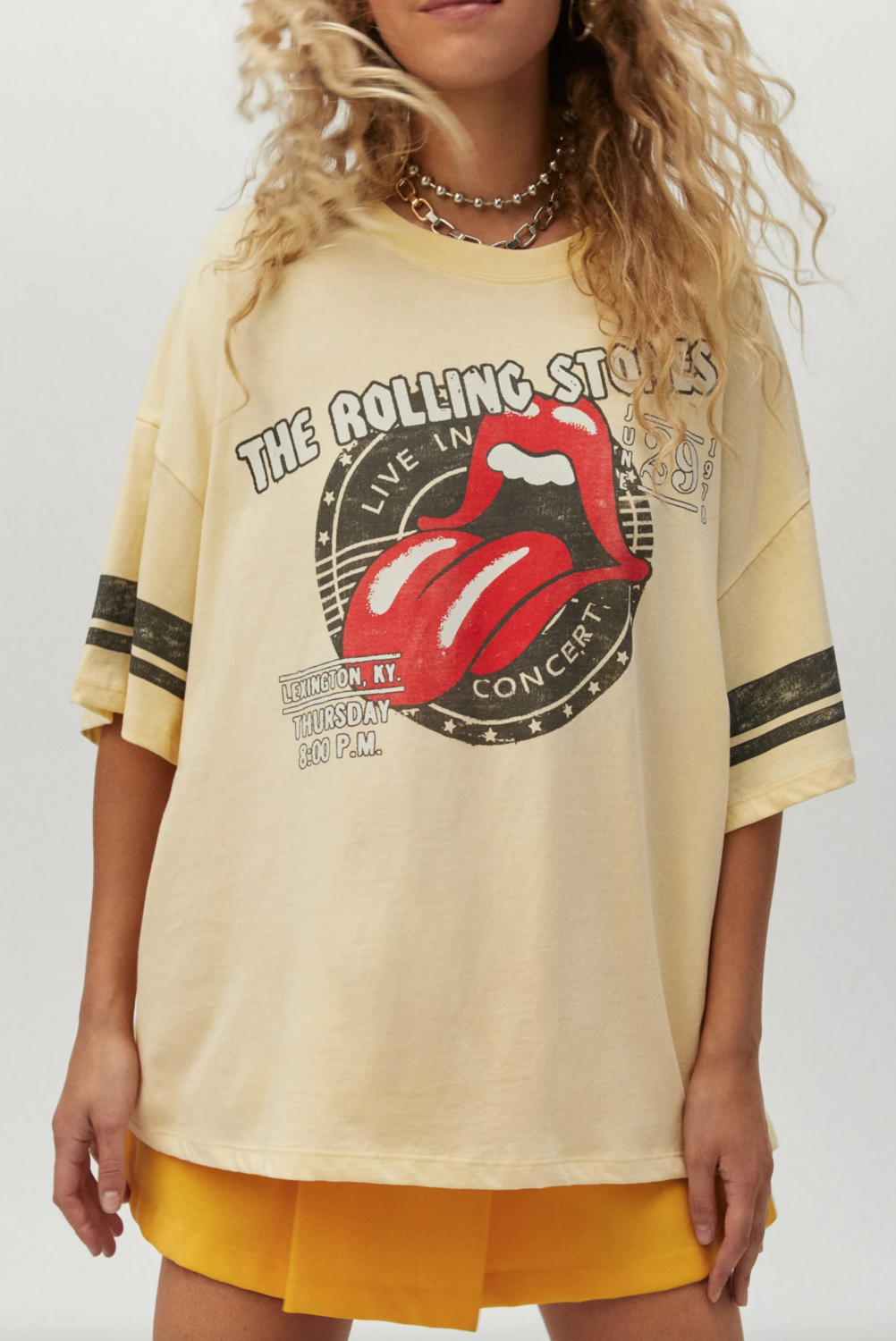 Daydreamer Women&#39;s Rolling Stones Concert Stamp One Size Tee