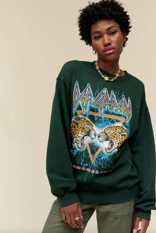 Daydreamer Women&#39;s Def Leppard Adrenalize Boyfriend Crew