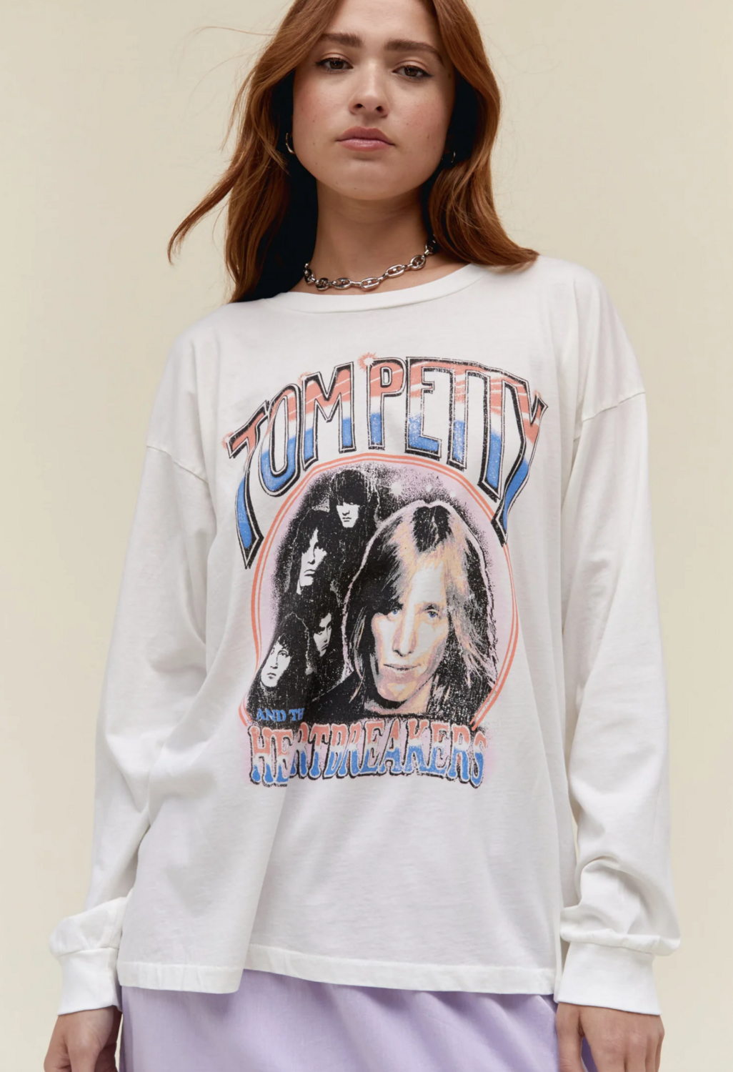 Daydreamer Women&#39;s Long Sleeve Tom Petty 76 Merch Tee