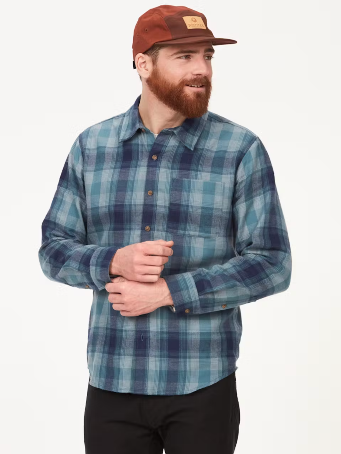 Marmot Men&#39;s Long Sleeve Fairfax Novelty Lightweight Flannel Button Down