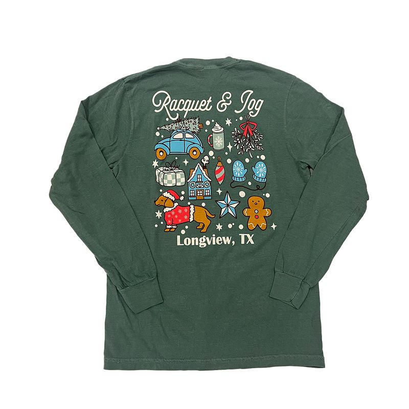 Racquet &amp; Jog Long Sleeve Specialty Christmas Supplies Tee