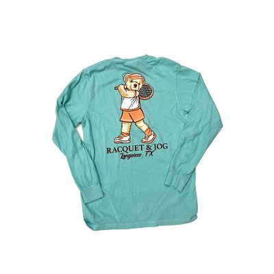 Racquet &amp; Jog Long Sleeve Specialty Tennis Bear Tee