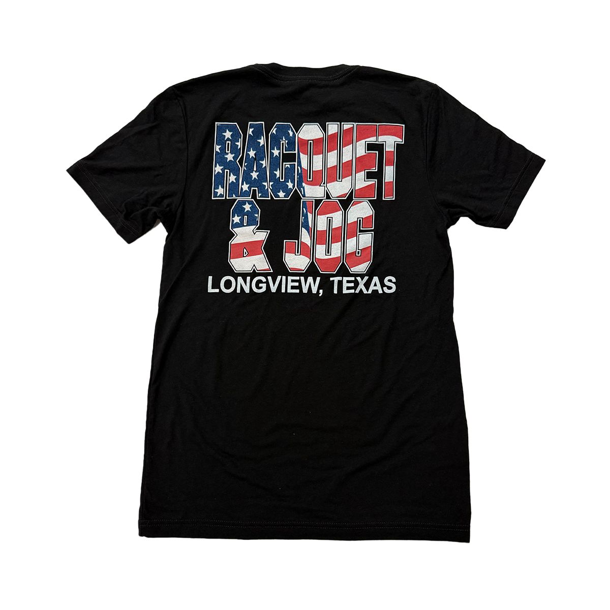 Racquet &amp; Jog Specialty American Flag Logo Tri-Blend Tee