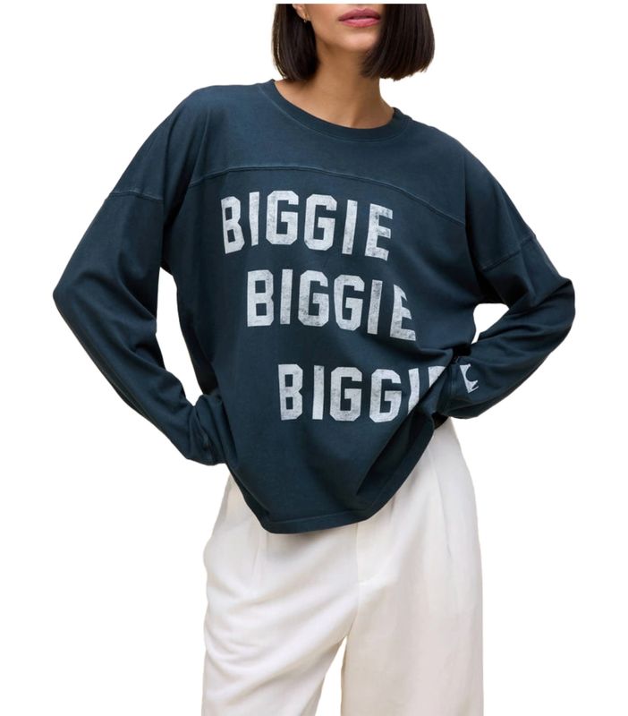Daydreamer Women's Long Sleeve Biggie X 3 Varsity Tee Daydreamer Women's Long Sleeve Biggie X 3 Varsity Tee