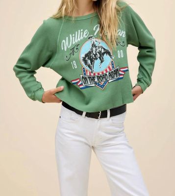 Daydreamer Women's Long Sleeve Willie Nelson 1980 Cowboy Raglan Thermal Daydreamer Women's Long Sleeve Willie Nelson 1980 Cowboy Raglan Thermal