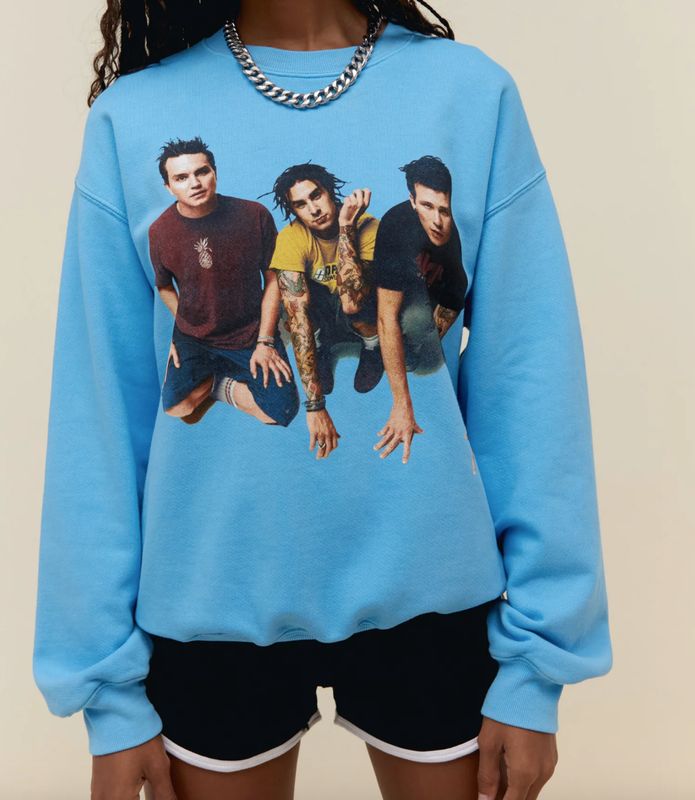 Daydreamer Women's Blink 182 Photo Boyfriend Crew