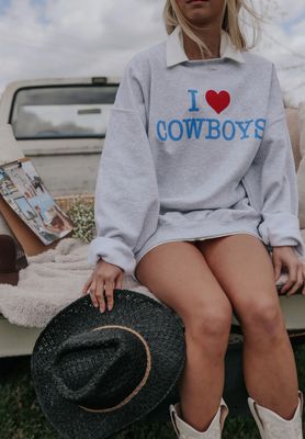 Charlie Southern I Love Cowboys Crewneck
