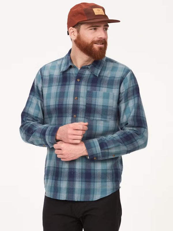 Marmot Men's Long Sleeve Fairfax Novelty Lightweight Flannel Button Down