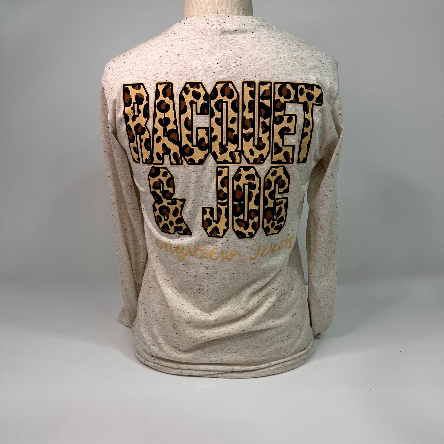 Racquet &amp; Jog Old School Print Leopard Tee