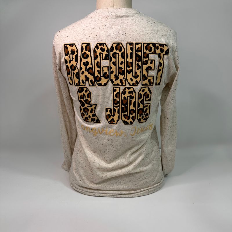 Racquet &amp; Jog Old School Print Leopard Tee