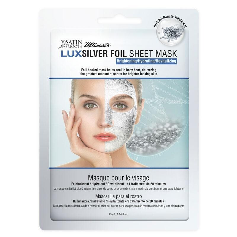 Satin Smooth LuxSilver Foil Sheet FACE + UNDER EYE Mask With Any Purchase Over 180$