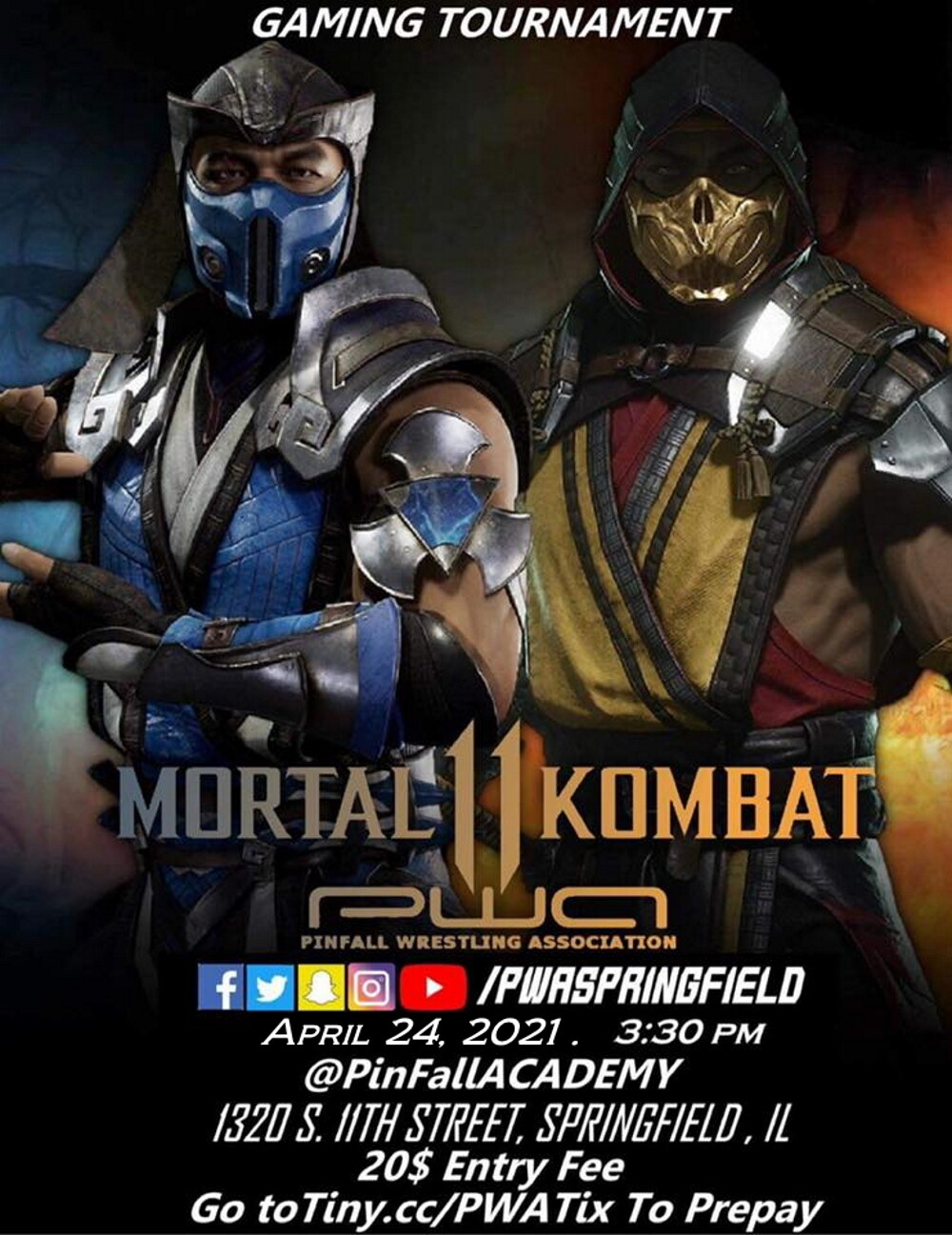 Mortal Kombat 11 Gaming Tournament 4/24/21