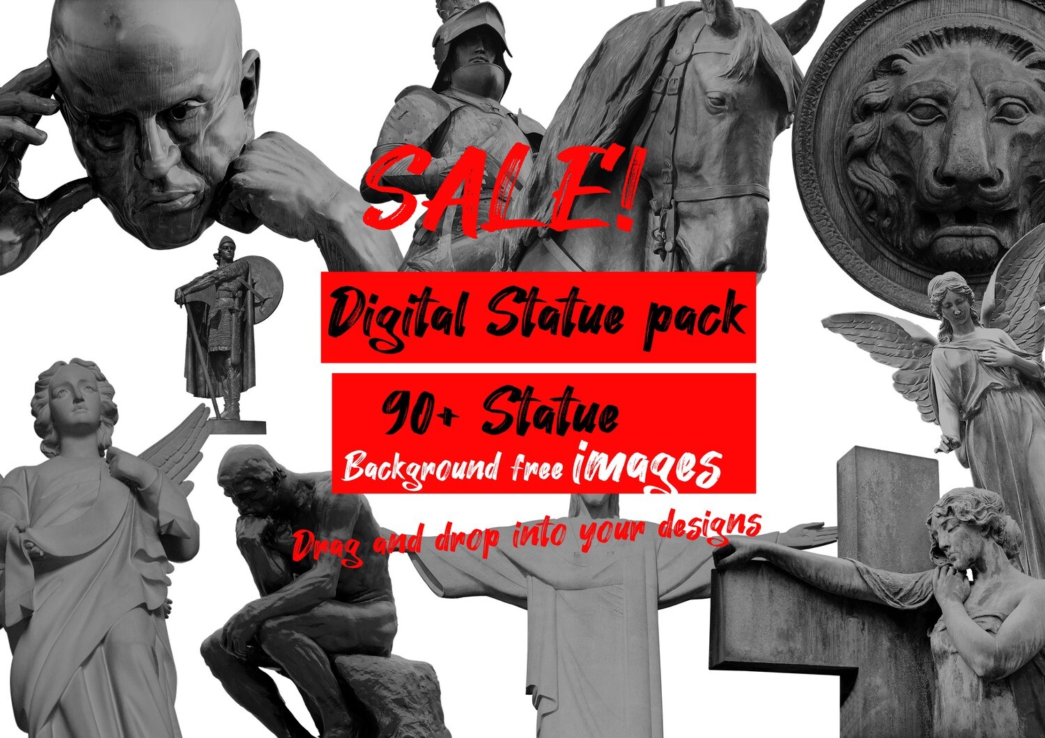 Digital statue pack 90+ images
