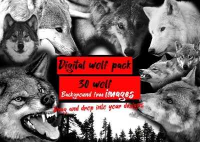 NEW digital wolf pack black and grey