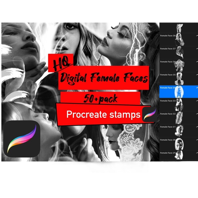 female face procreate brushes