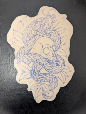 Skull Pre-Stencilled Skin