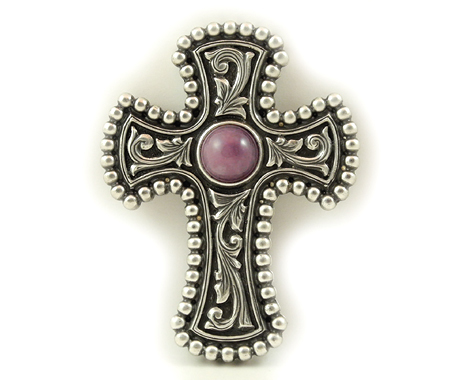 The Solace Cross - Purple Marble