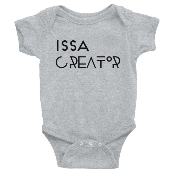 &quot;Issa Creator&quot; Infant Bodysuit (Colors), Color: Heather, Size: NB