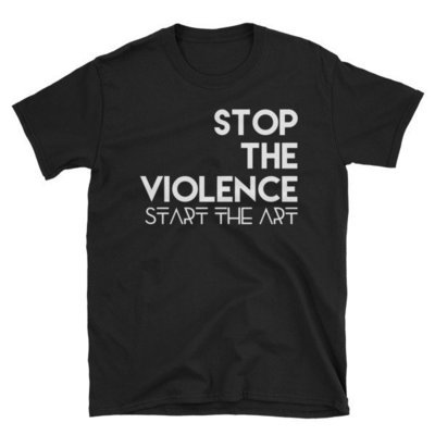 &quot;Stop the Violence...&quot; Short-Sleeve Unisex T-Shirt (Black)