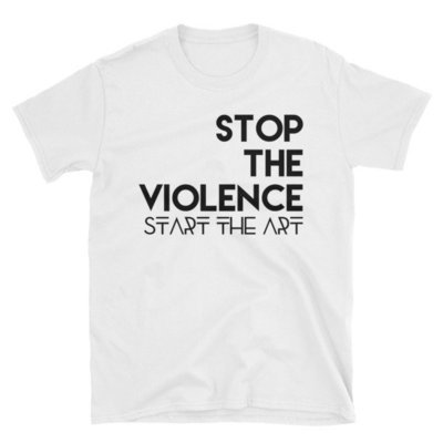 &quot;Stop the Violence...&quot; Short-Sleeve Unisex T-Shirt (White)