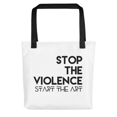 &quot;Stop the Violence...&quot; Tote bag (Black)