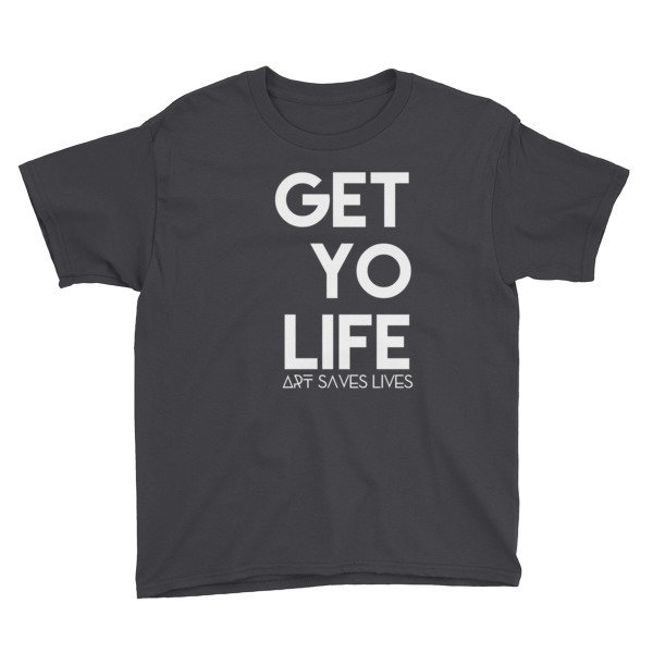 &quot;Get Yo Life...&quot; Youth Short Sleeve T-Shirt (Black), Size: XS