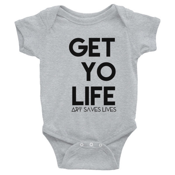 &quot;Get Yo Life...&quot; Infant Bodysuit (Colors), Color: Heather, Size: NB