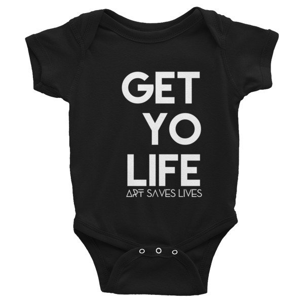 &quot;Get Yo Life...&quot; Infant Bodysuit (Black), Size: NB
