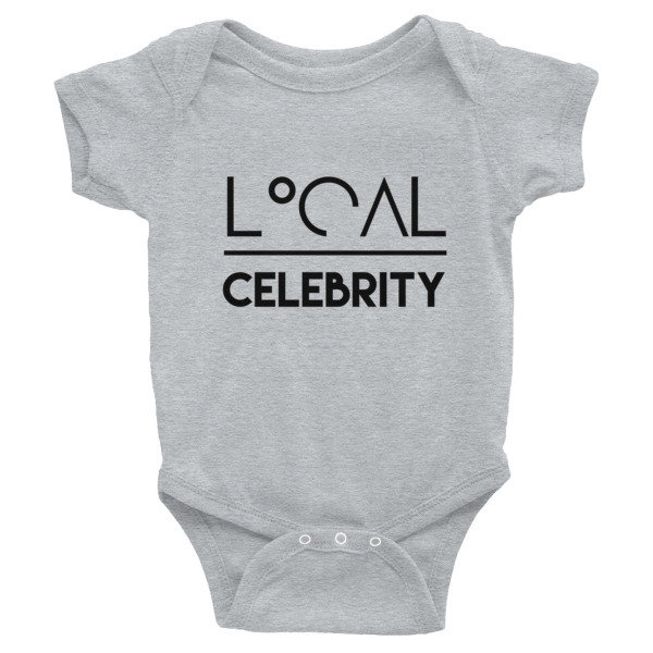 &#39;Local Over Celeb&#39; Infant Bodysuit, Color: Heather, Size: NB