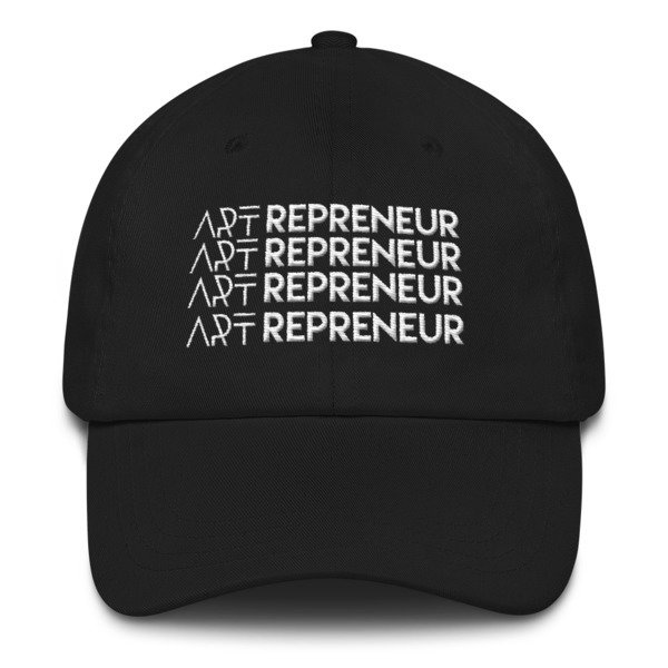 &#39;ARTrepreneur.&#39; Dad hat (white letters), Color: Black