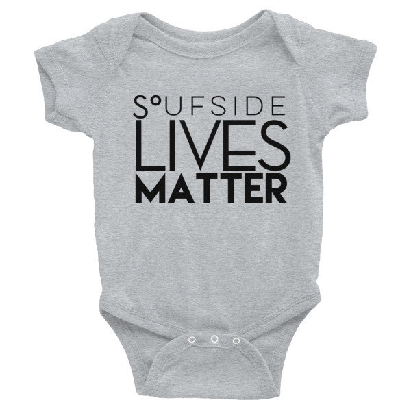 &#39;Soufside Lives Matter&#39; Infant Bodysuit, Color: Heather, Size: NB