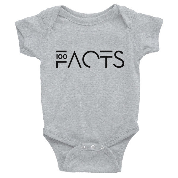&#39; Facts &#39; Infant Bodysuit ( Colors ) , Color: Heather, Size: NB