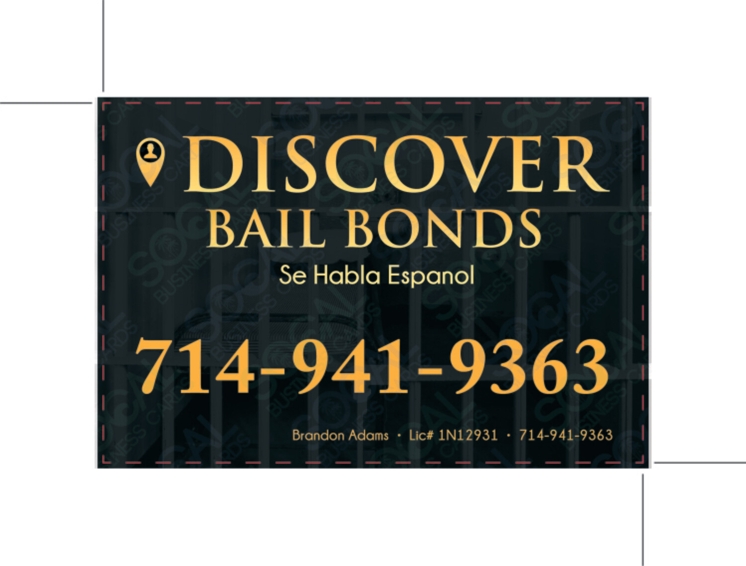 Custom Order - Discover Bail Bonds