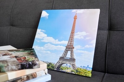 Mounted artist canvas with vibrant full-color print on durable 17mil material.
