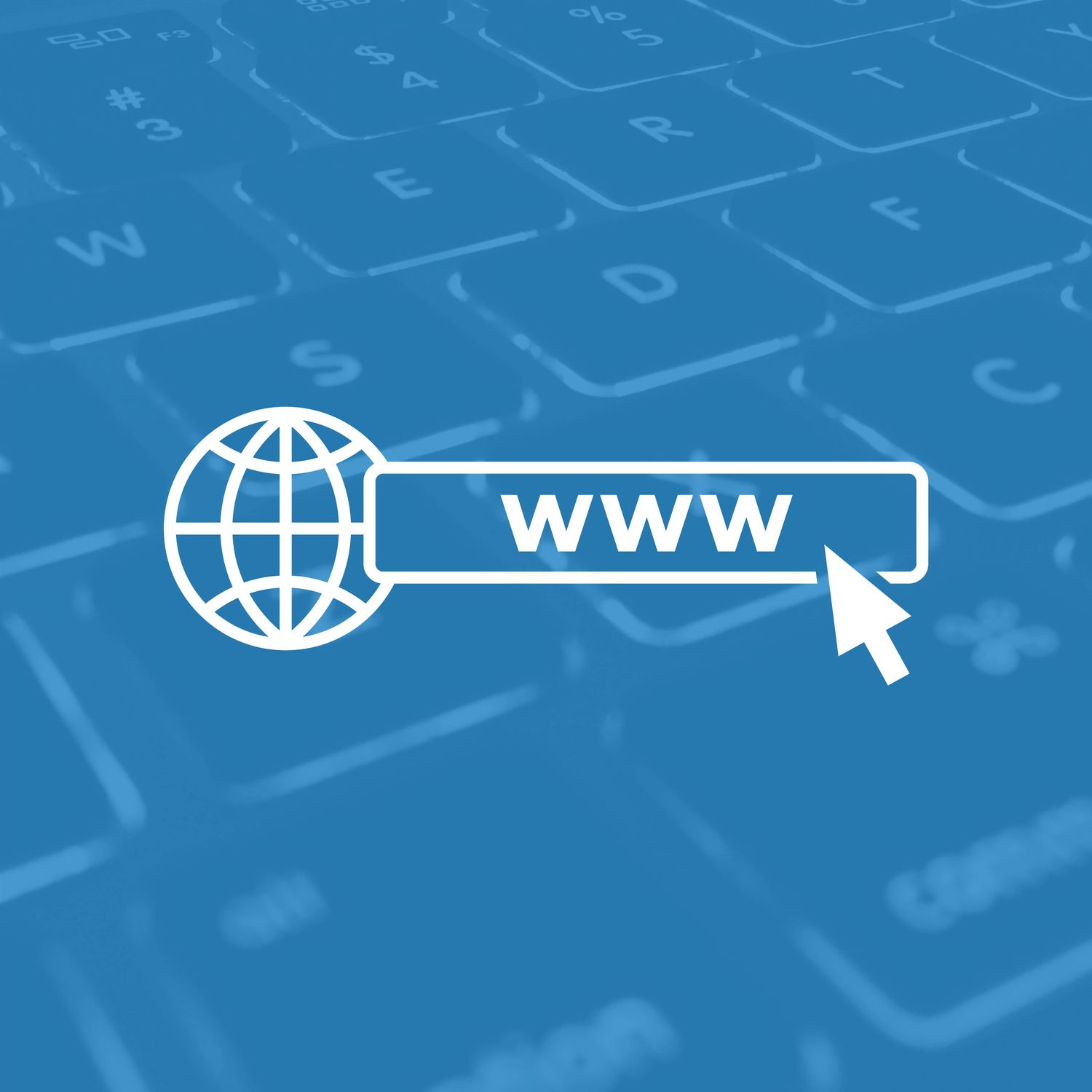 Search bar with .com domain – representing domain name lookup, availability check, and registration process.