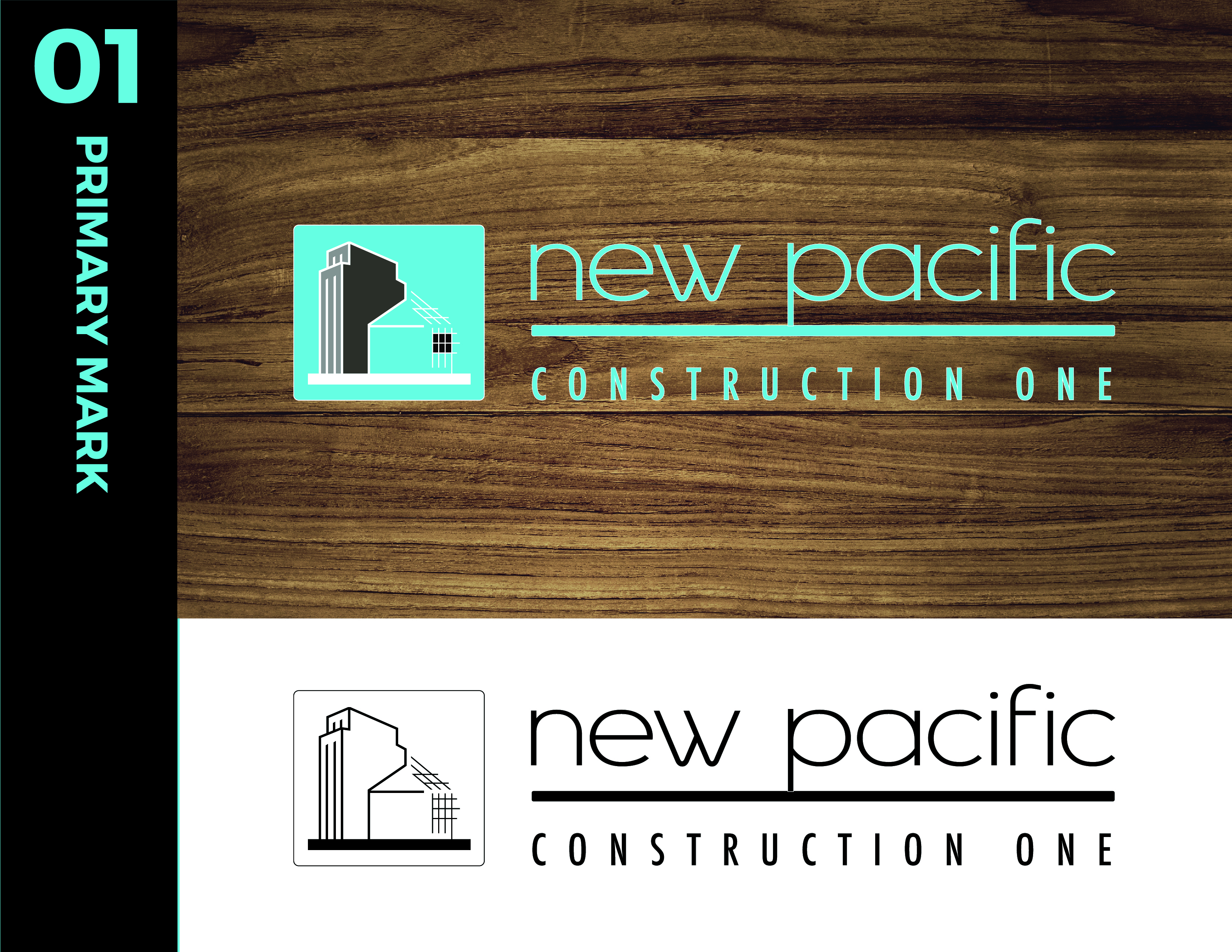 Stylized logo layout with icon and wordmark combination, designed for versatile branding use